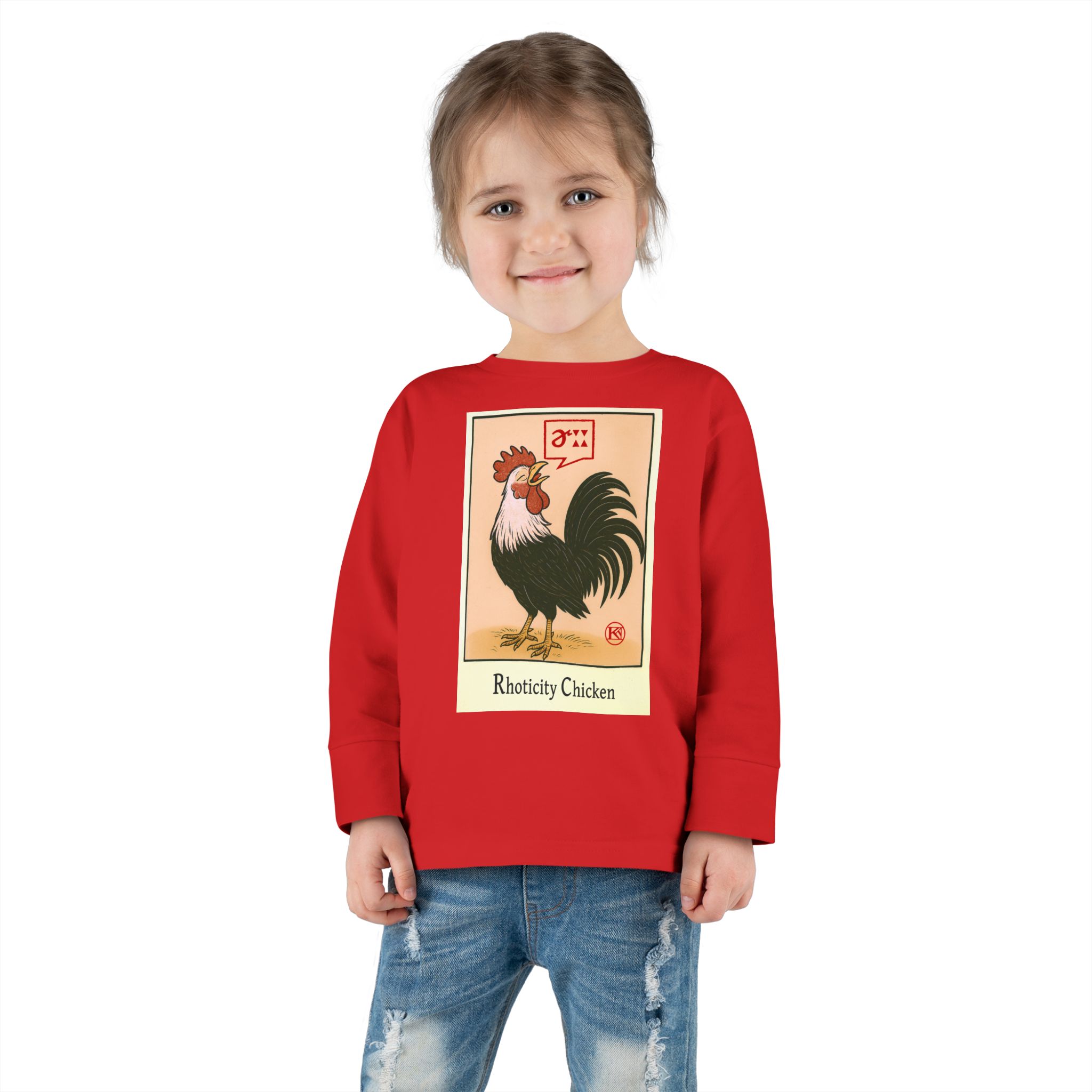 Rhoticity Chicken Kids' Long-Sleeved Tee