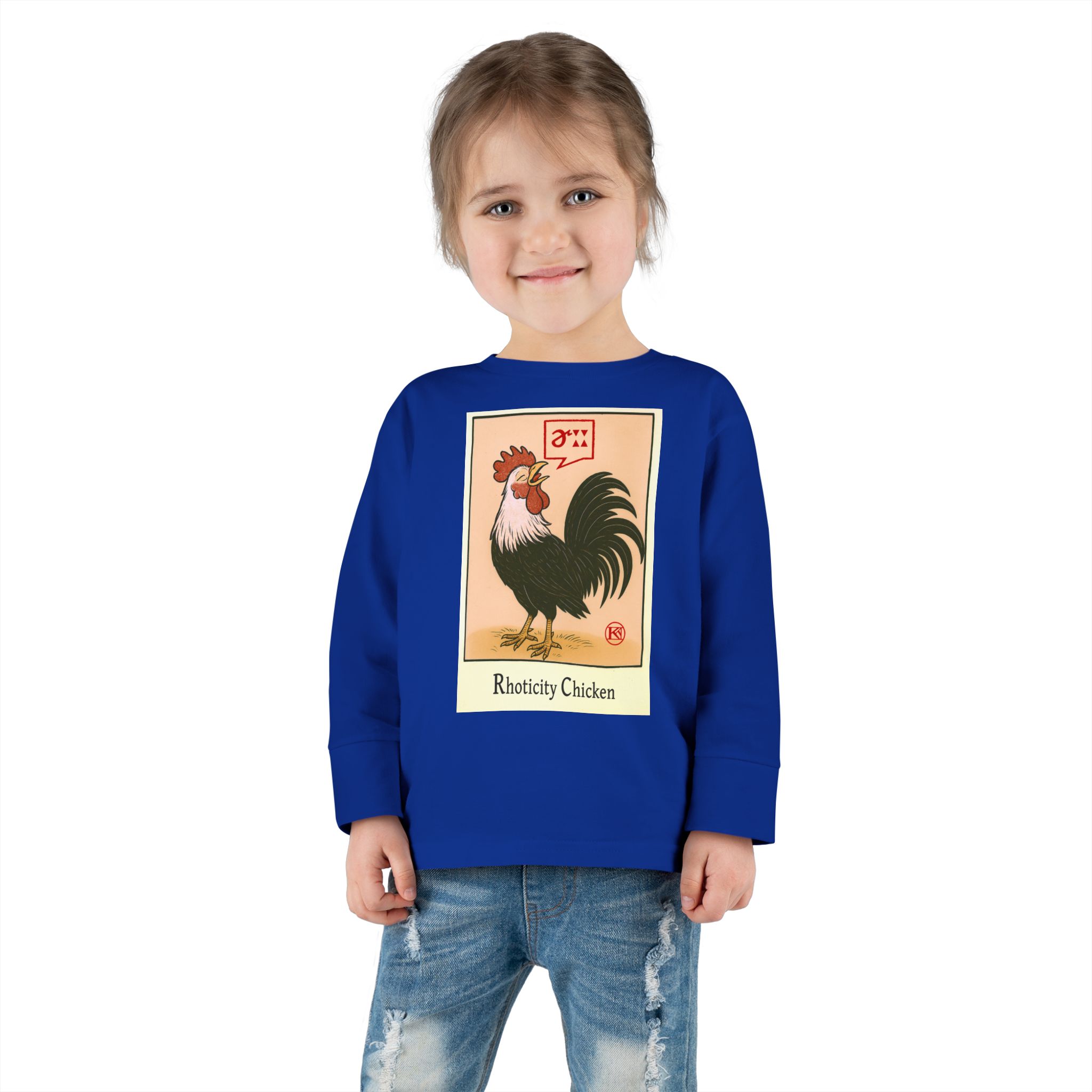 Rhoticity Chicken Kids' Long-Sleeved Tee - Image 10