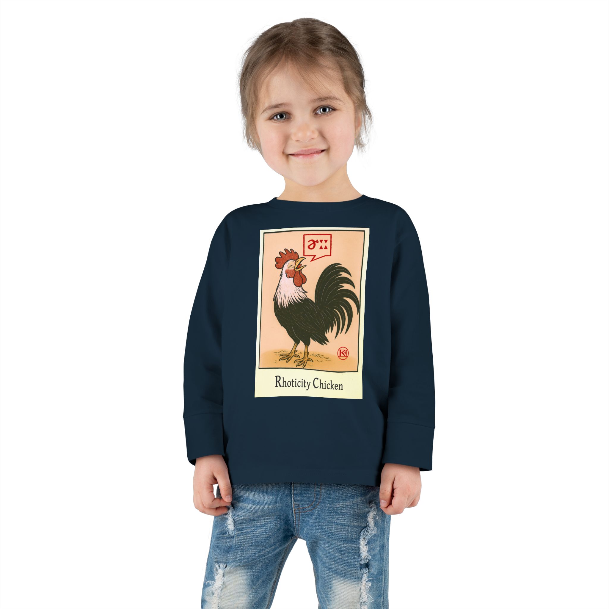 Rhoticity Chicken Kids' Long-Sleeved Tee - Image 13