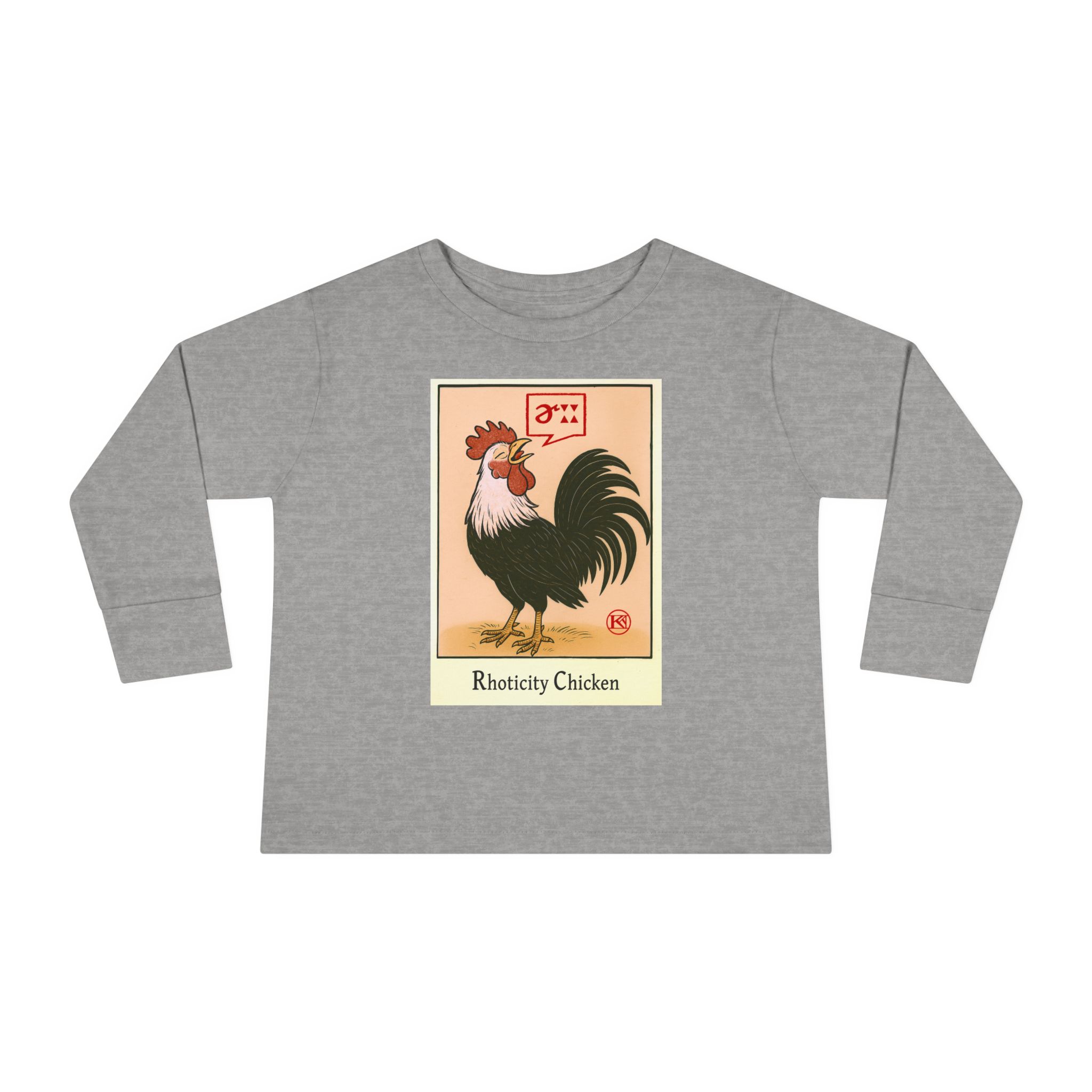Rhoticity Chicken Kids' Long-Sleeved Tee - Image 8
